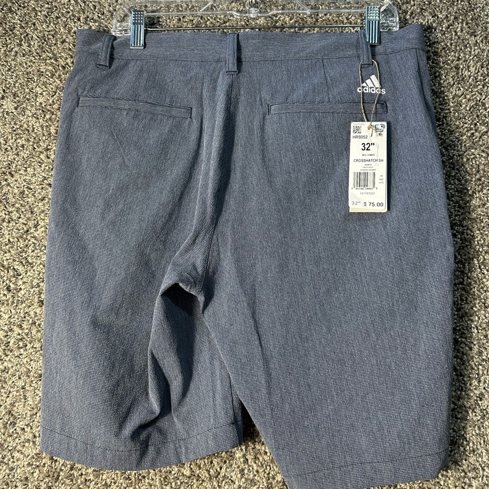 NWT men’s Adidas cross hatch performance golf shorts SZ 32 - Picture 3 of 5